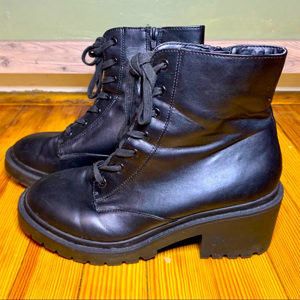 Target Chunky Heel Combat Boots